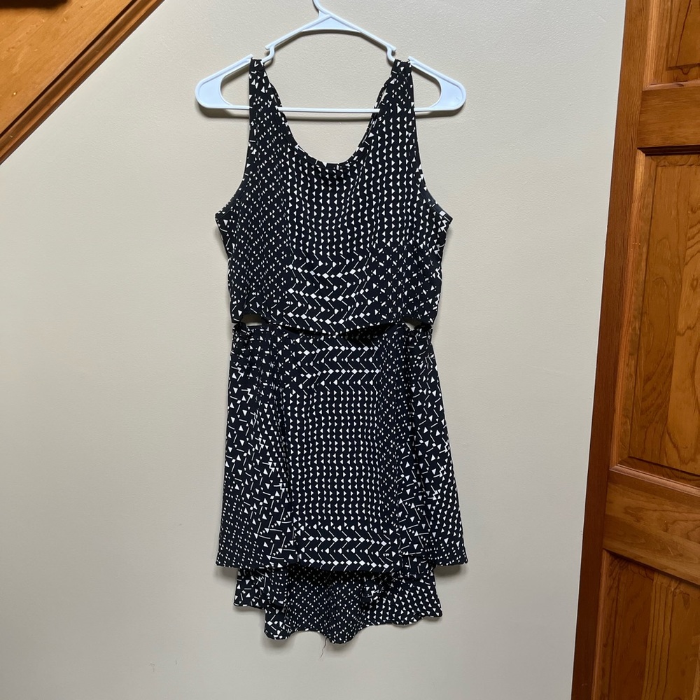Skater dress with side cut outs